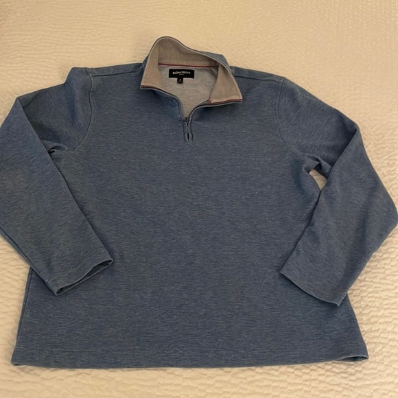 Bonobos Men's Size M 1/4 Zip Pullover - blue. Soft. - Picture 1 of 8